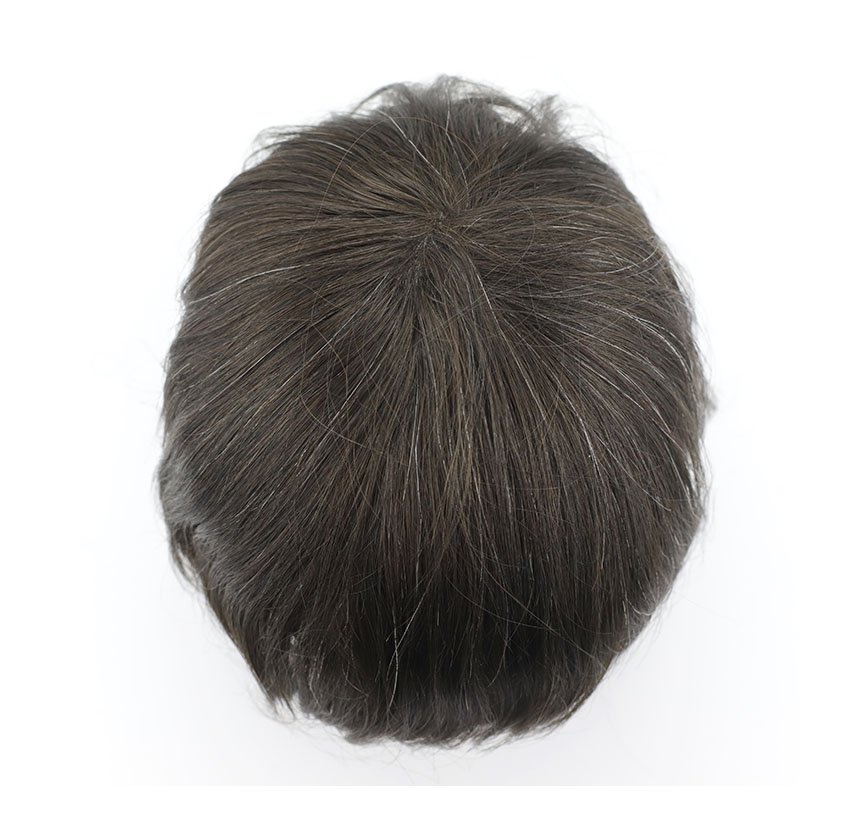 Custem Lace Front Human Hair Toupee c