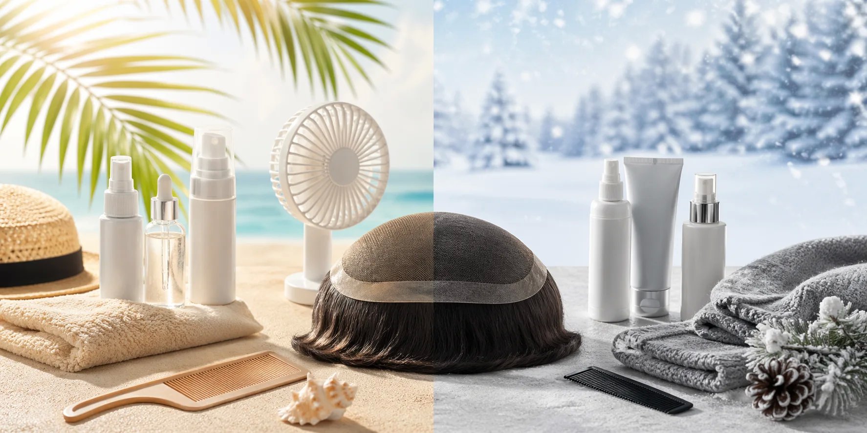 Seasonal Guide  How to Care for Hair Systems in Summer vs Winter