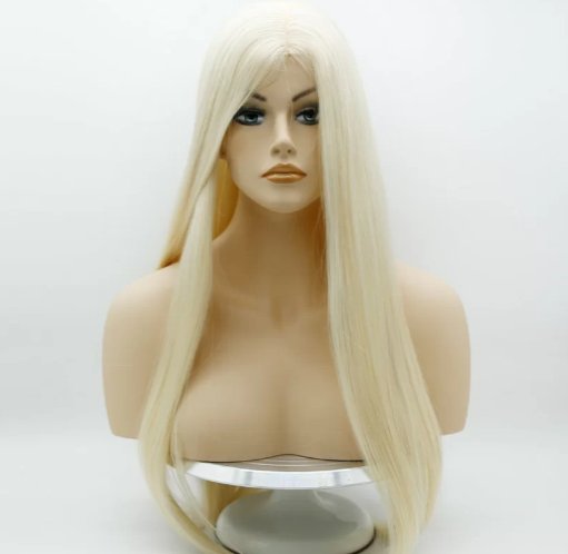 Blonde 22 inches Factory Price Synthetic Wig of Women