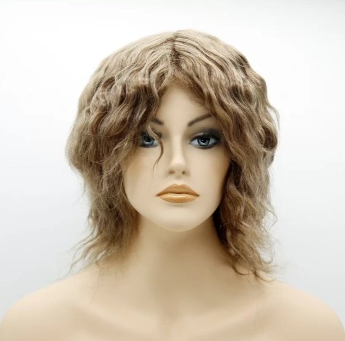 Mono Short Human Hair Custom Made Wig for Women