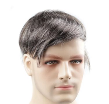 Custom Human Hair Scallop Lace Front Toupee