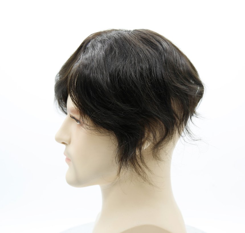 100% Human Hair Men's Mono Toupee C