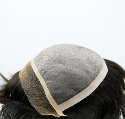 100% Human Hair Men's Mono Toupee a