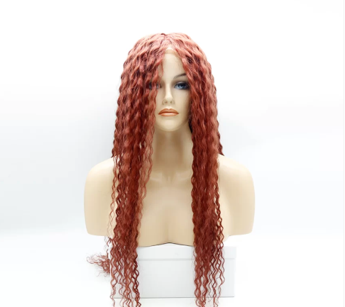 Custom Long Curly Lace with PE Line Integration Wig for  Women