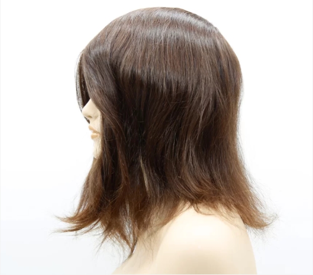 Custom Natural Hand Tied Full Injected Skin Women Toupee